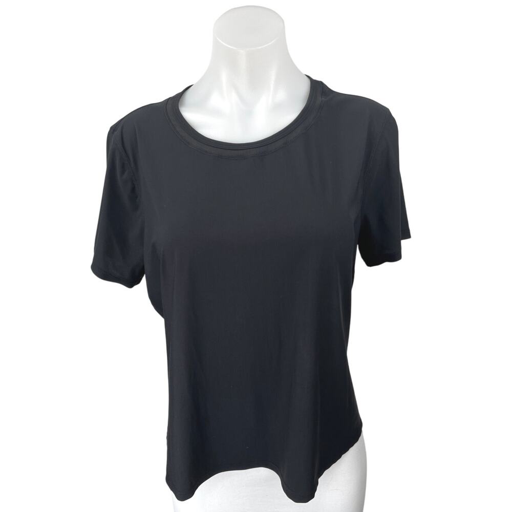 Lululemon Sunday Sprint Black Short Sleeve Cutout Pullover Athletic Shirt Top 4